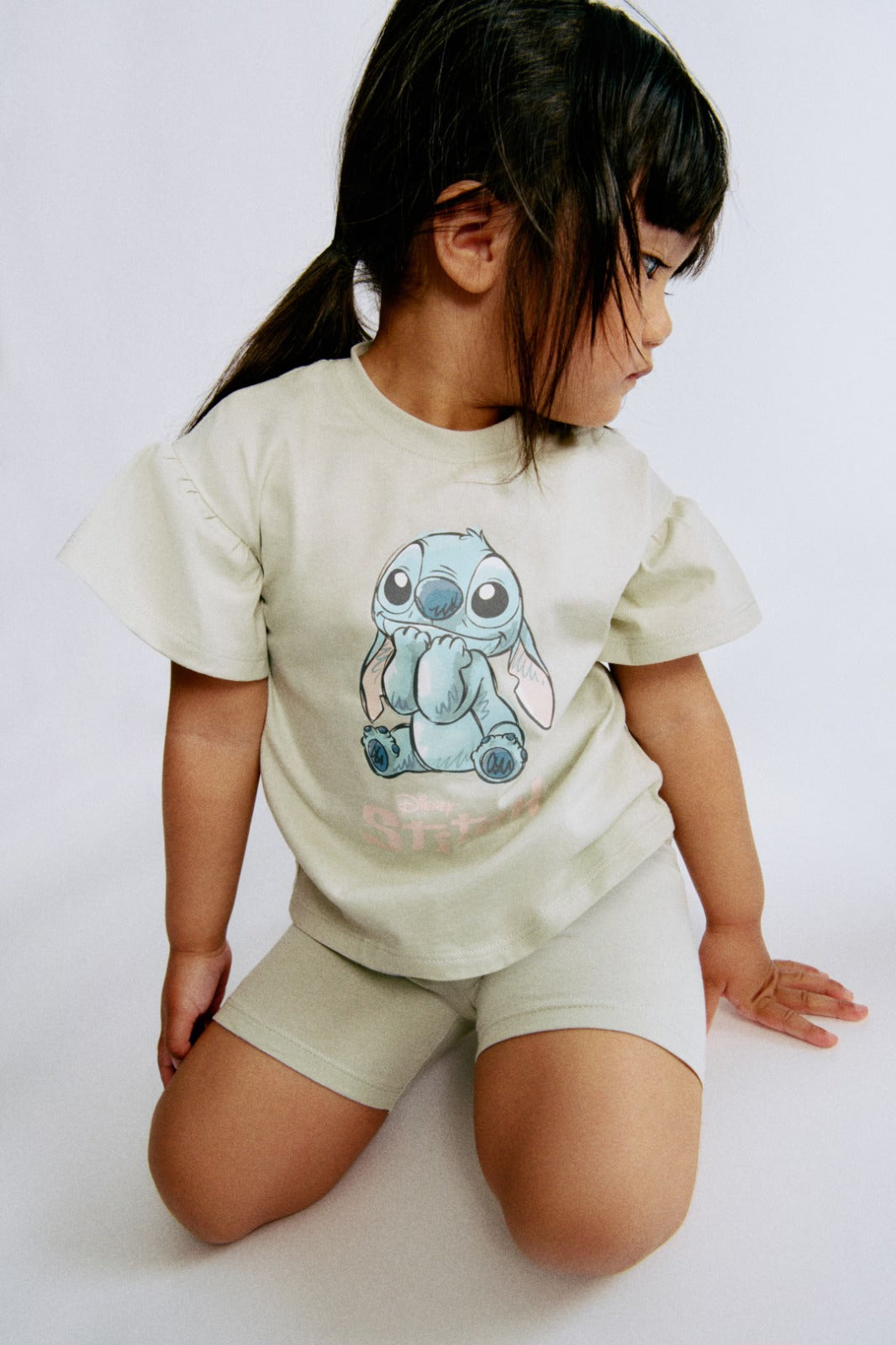 Set 2 Piezas Stitch Verde Niña