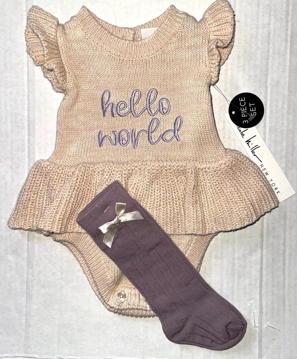 Set 3 Piezas Bebe Niña Cafe Nicole Miller New York