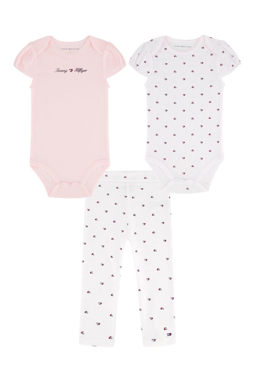 Set 3 Piezas Bebe Niña Corazones Tommy Hilfiger