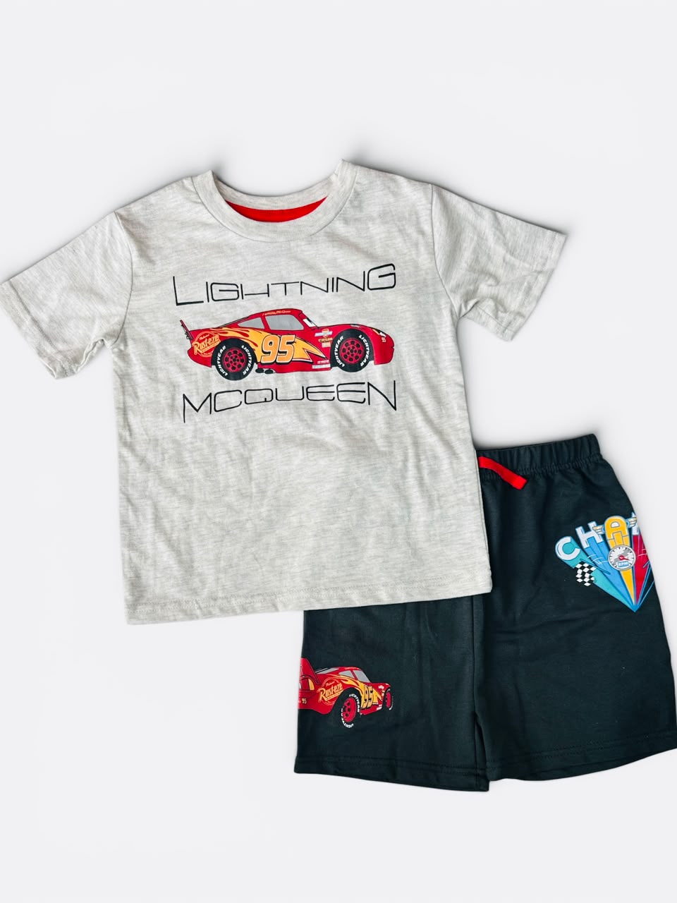 Set 2 Piezas Gris Niño Cars Disney Pixar