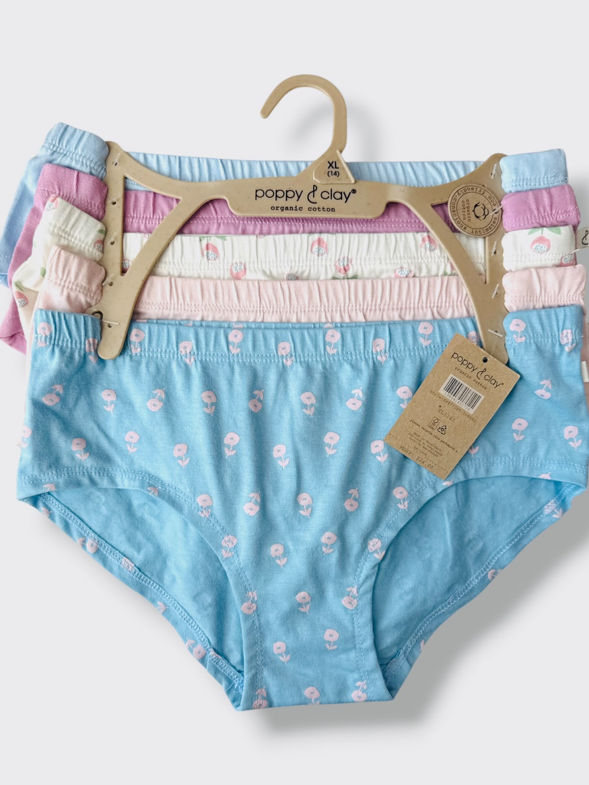5 Pack Panties Niña Floreado Poppy & Clay