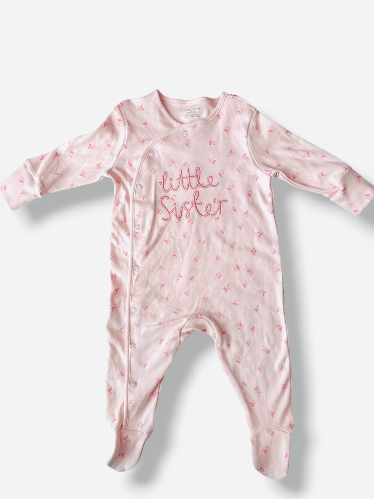 Pijama Completa Rosa Floreado Bebe Niña Primark