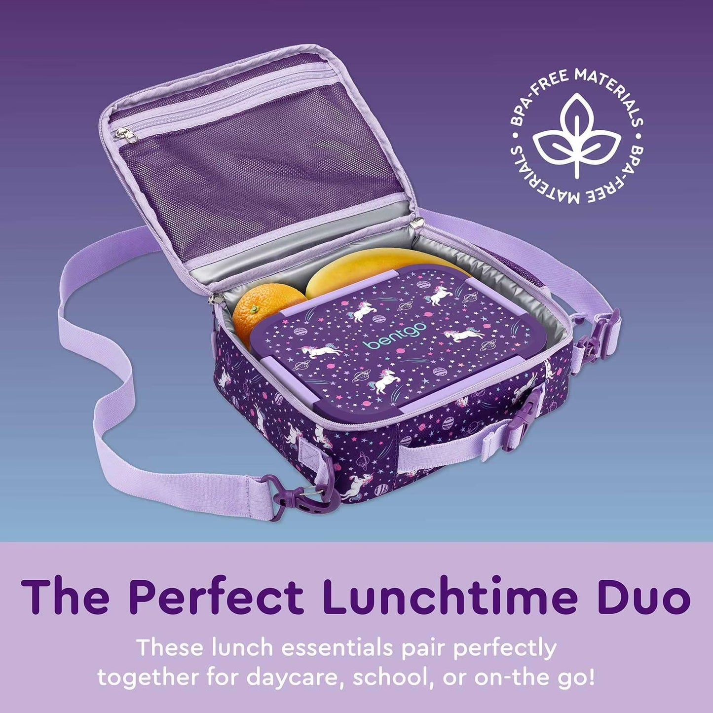 Set Lunch Morada Unicornio Niña Bentgo
