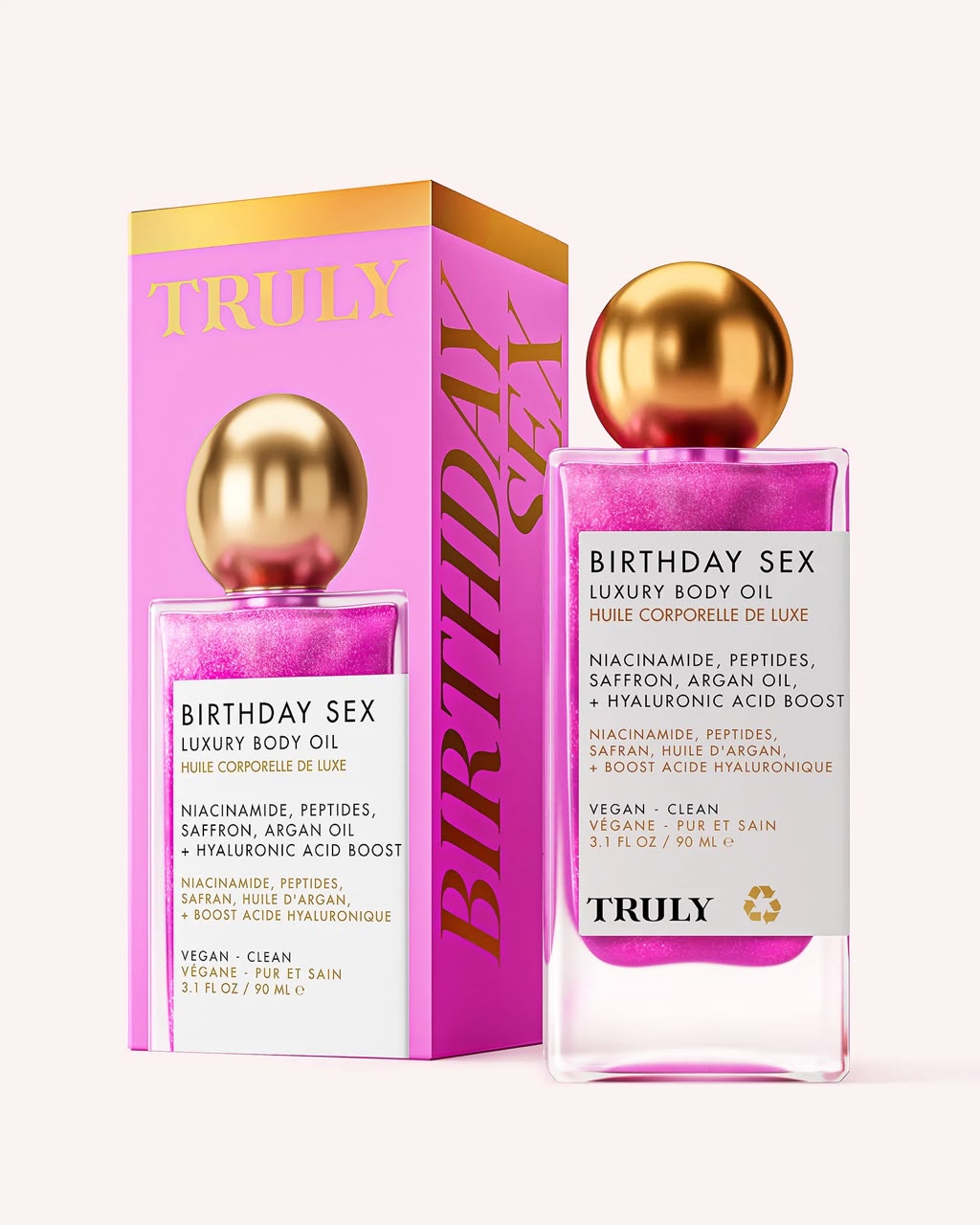 Aceite corporal de lujo para cumpleaños y sexo Truly