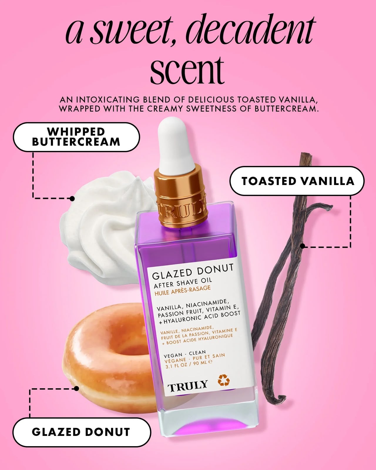 Aceite para después del afeitado con sabor a donut glaseado Truly