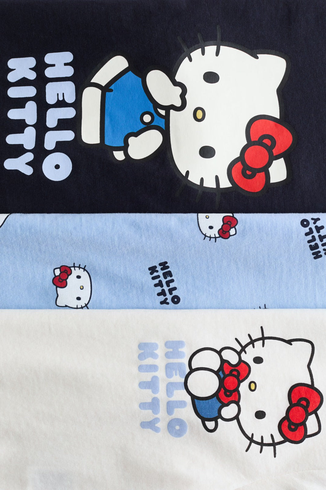 Set 3 Camisas Hello Kitty Azul H&M