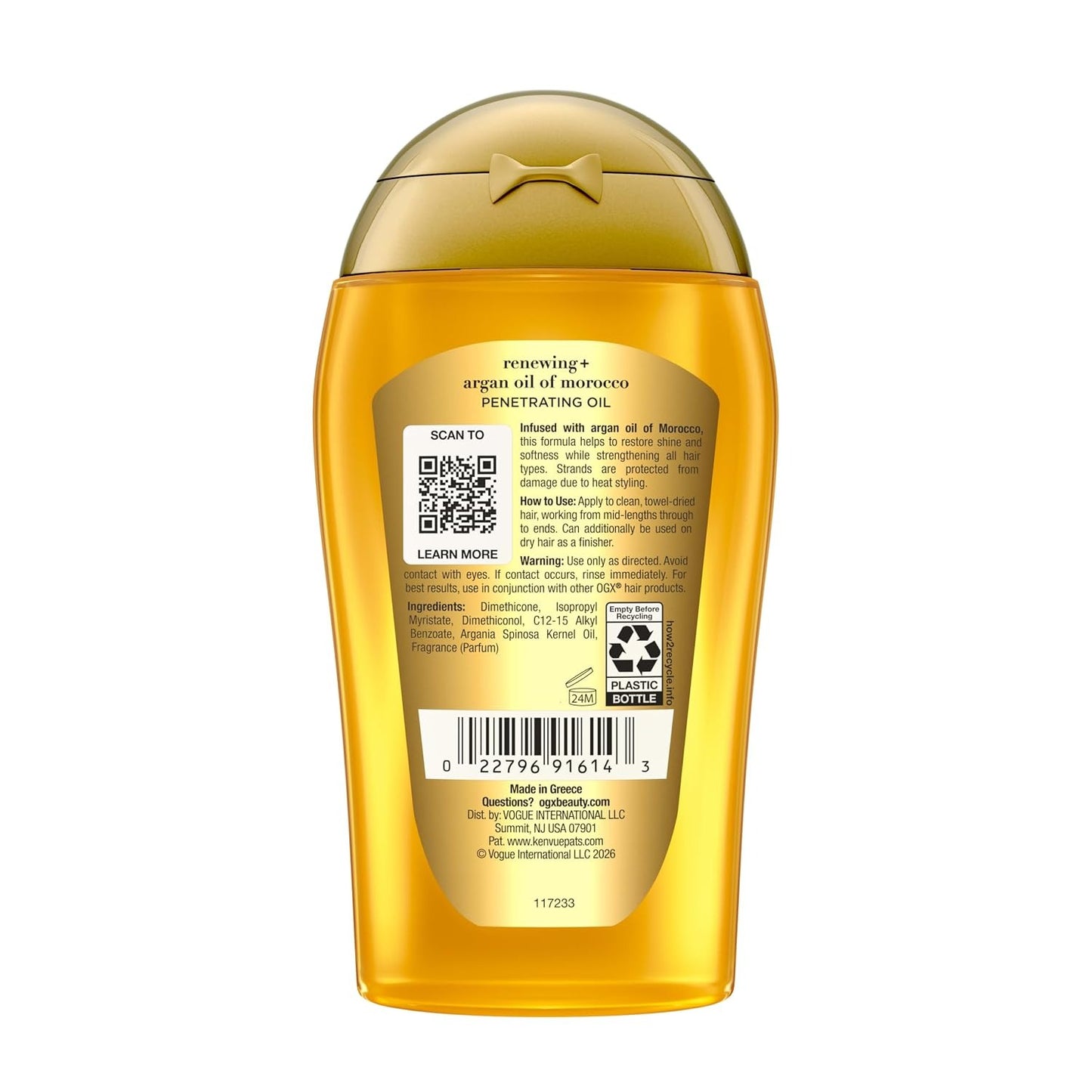 Aceite de argán renovador + de Marruecos OGX