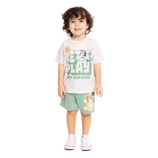 Set 2 Piezas Gris con Verde Niño Bluey