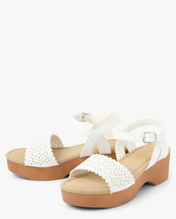 Sandalias Plataforma Blancas Niña The Children's Place