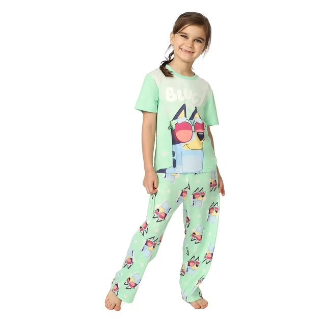 Pijama Bluey Verde Niña
