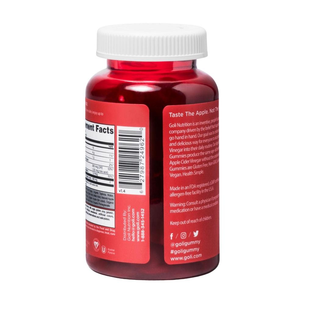 Goli Gomitas Vinagre de Sidra de Manzana 60 Unidades Goli Nutrition