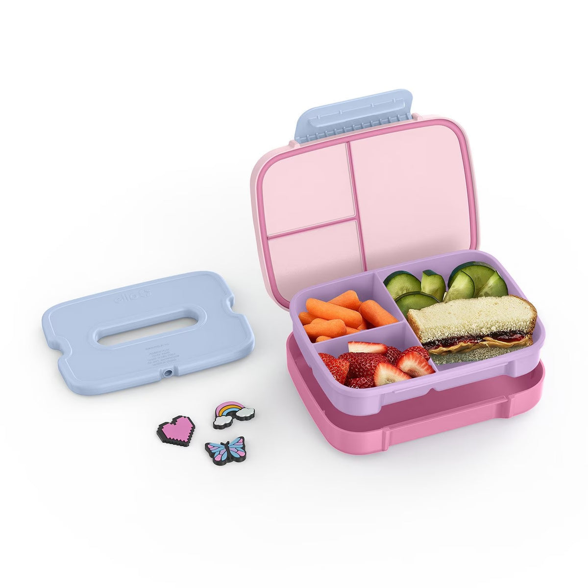 Ello Benni Kids Bento Lunch Box with Carry Handle & Ice Pack