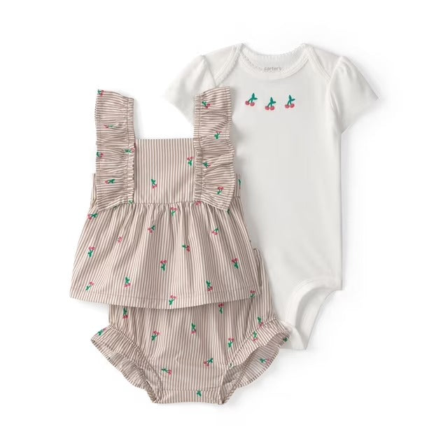 Set 3 Piezas Bebe Niña Cereza Carter's