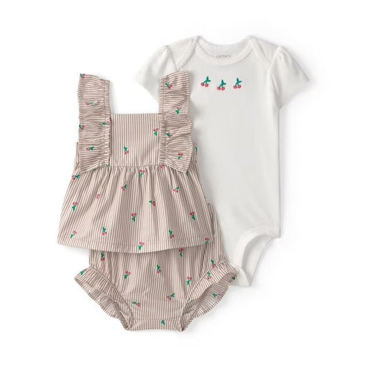 Set 3 Piezas Bebe Niña Cereza Carter's