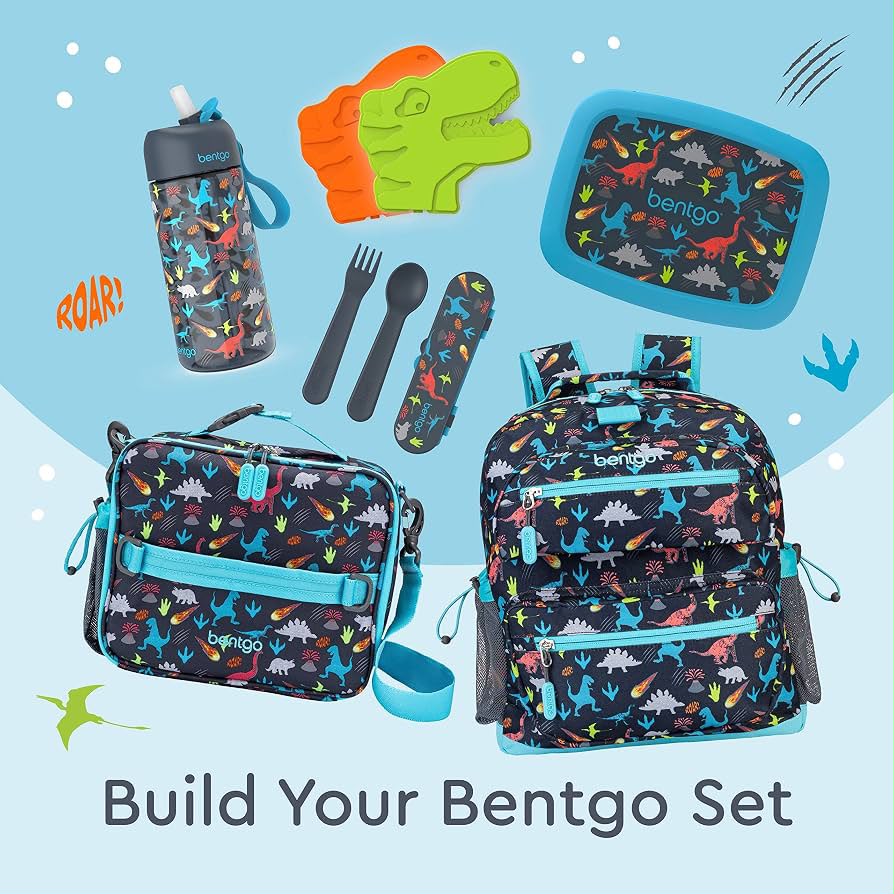 Set de 4 Bolsas de Hielo reutilizables Dinosaurio Niño Bentgo