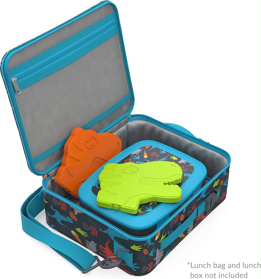 Set de 4 Bolsas de Hielo reutilizables Dinosaurio Niño Bentgo