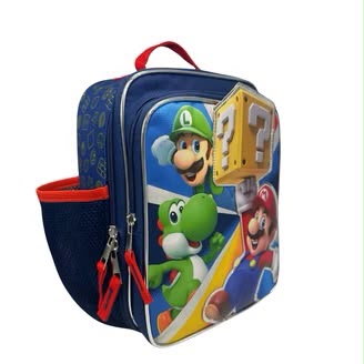 Lunch Bag Azul Niño Super Mario