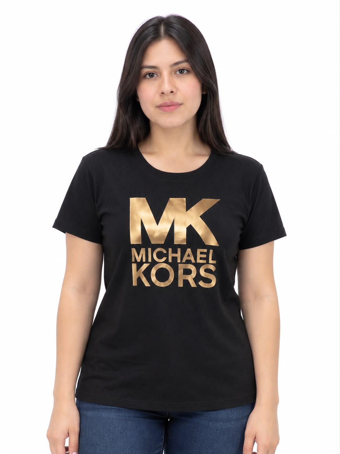 Camisa Dama Negra con Dorado Michael Kors