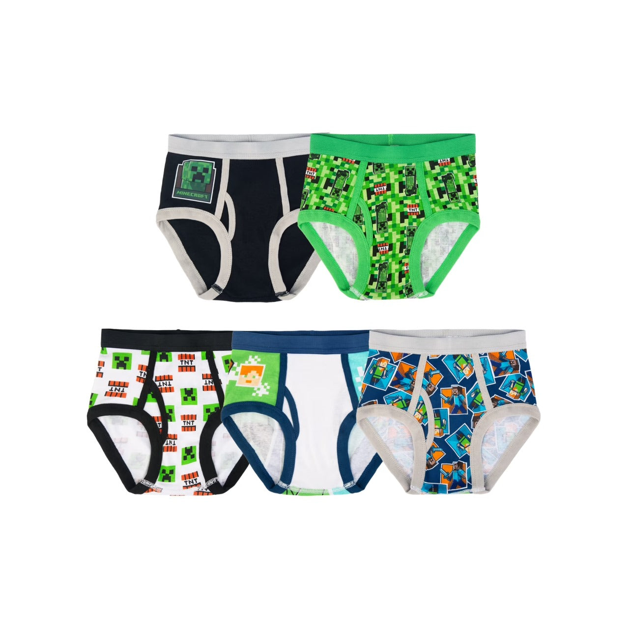 5 Pack Calzoncillos Minecraft Niño