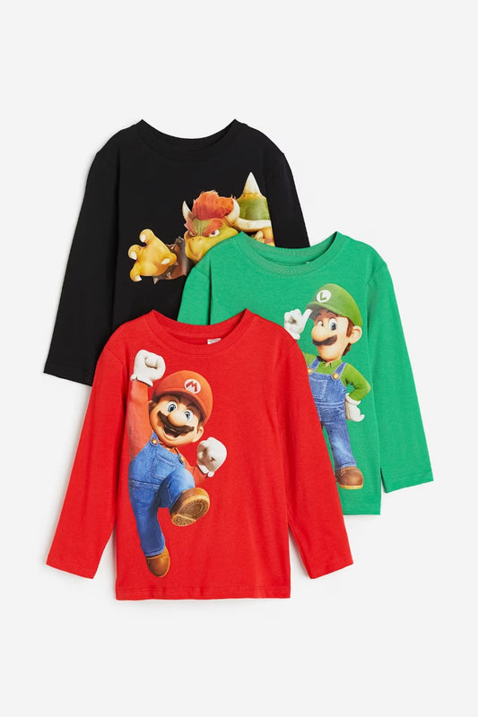 Set 3 Camisa Mario Niño