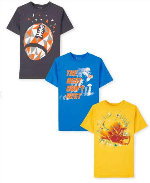 Set 3 Camisas Futbol Americano Niño