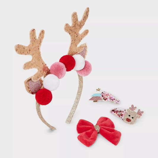 Vincha y Ganchitos Navideños Niña