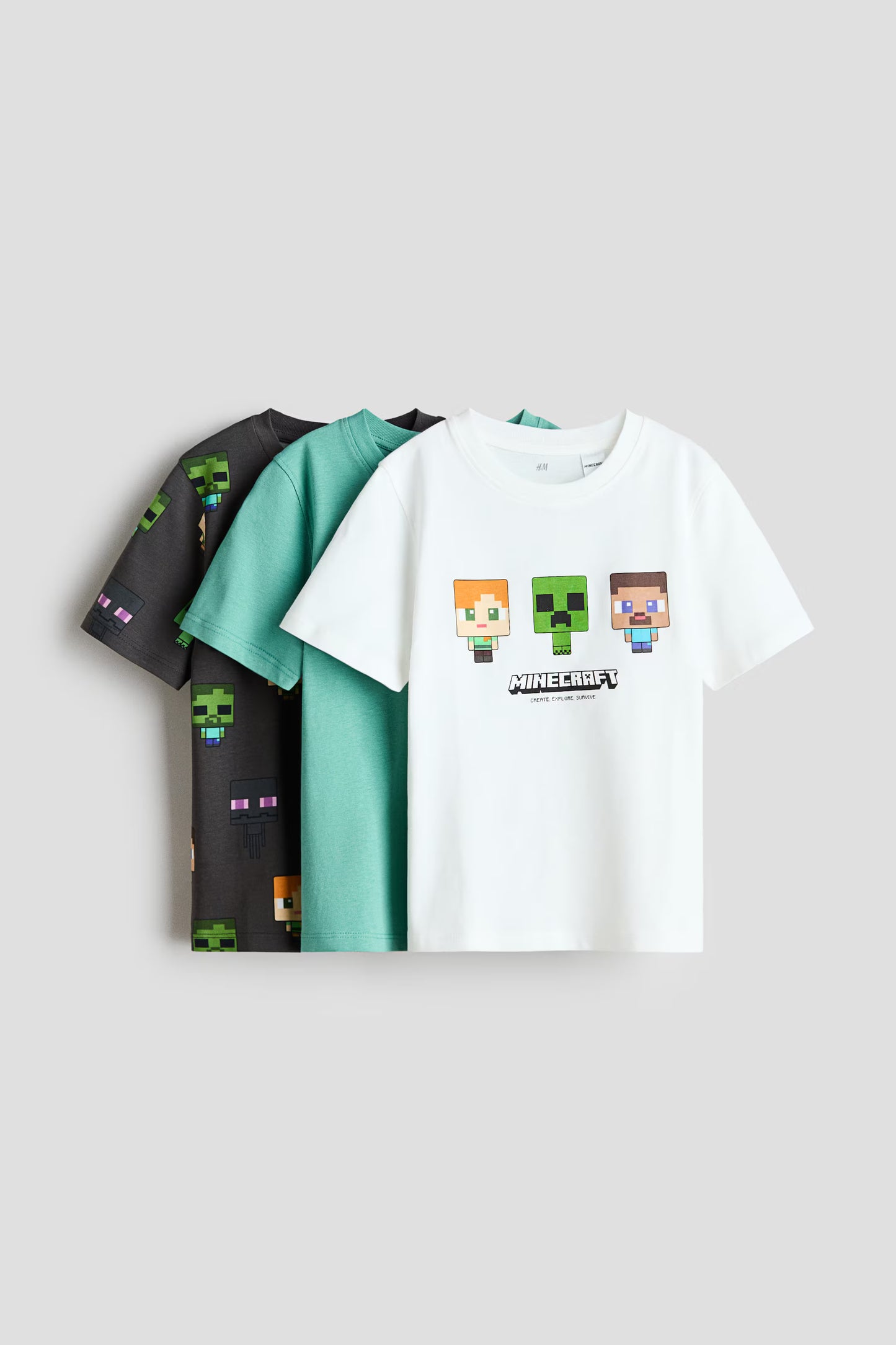 Set 3 Camisas Minecraft Niño H&M