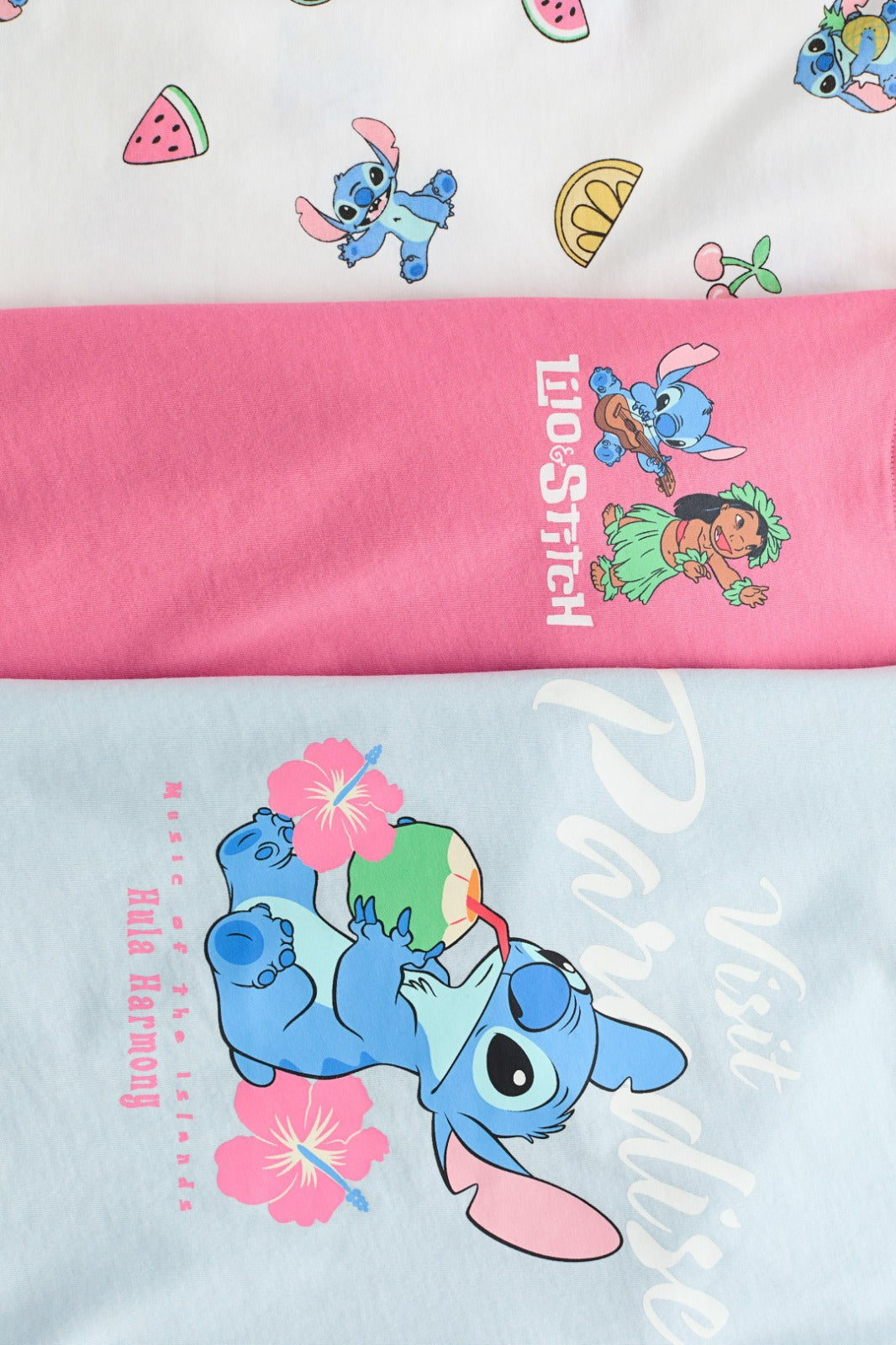 Set 3 Camisas STITCH Niña H&M